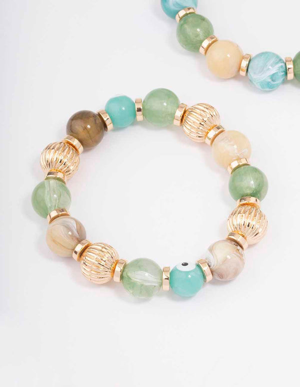 Acrylic Mixed Evil Eye Ball Bracelet Lovisa