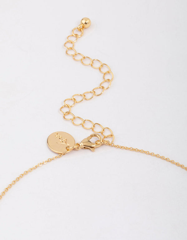 Gold Plated Flying Dove Pendant Necklace