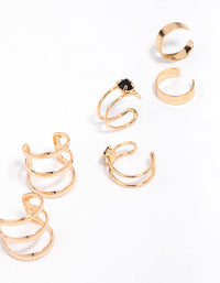 Gold Plated Marquise Stone Ear Cuff 8-Pack - link has visual effect only