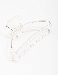 Silver Large Outline Hair Claw Clip - link has visual effect only