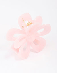 Pink Flower Hair Claw Clip - link has visual effect only