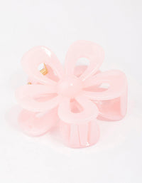 Pink Flower Hair Claw Clip - link has visual effect only