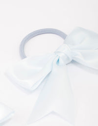 Blue Medium Bow Hair Tie Pack - link has visual effect only