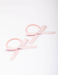 Pink Mini Bow Hair Tie Pack - link has visual effect only