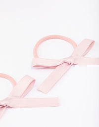 Pink Mini Bow Hair Tie Pack - link has visual effect only