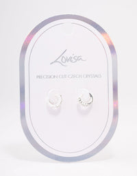 Silver Crystal Huggie Hoop Earrings - link has visual effect only