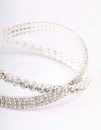 Silver Cluster Diamante Wrist Cuff - link has visual effect only