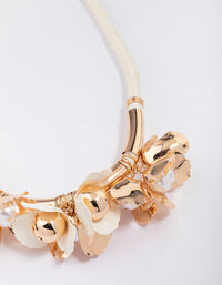 Gold Rope Floral Statement Necklace - link has visual effect only