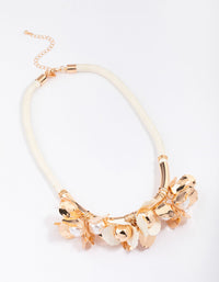Gold Rope Floral Statement Necklace - link has visual effect only