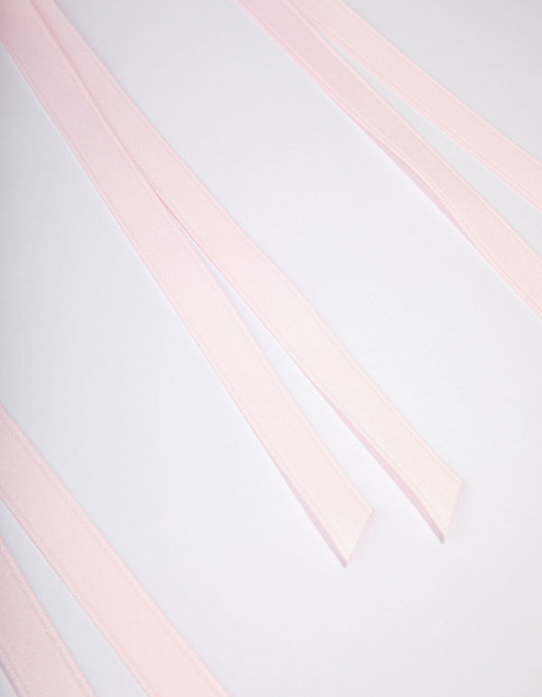 Pink Fabric Wide Skinny Hair Bow Pack