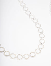 Silver Mini Open Diamante Circle Belt - link has visual effect only