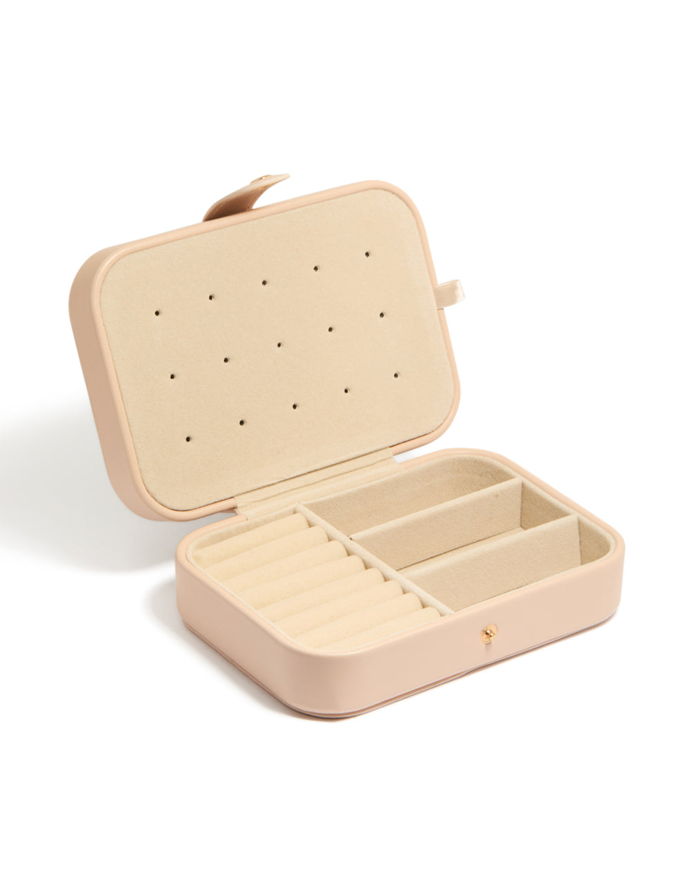 Blush PU Leather Rectangular Jewellery Box