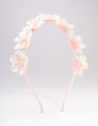 Mixed Floral Petal Detailed Headband - link has visual effect only