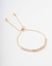Gold Plated Brass Marquise Baguette Bracelet - link has visual effect only