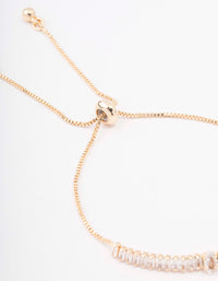 Gold Plated Brass Marquise Baguette Bracelet - link has visual effect only