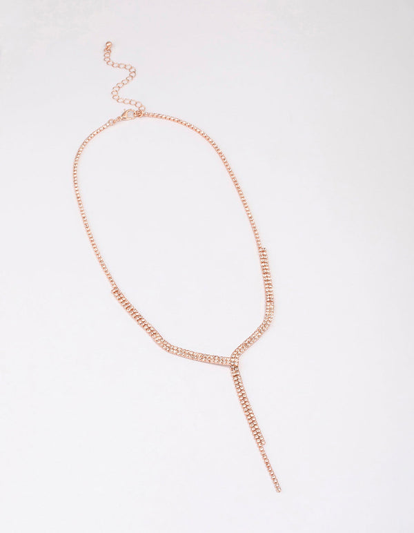 Rose Gold Dainty Ribbon Necklace