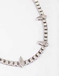 Rhodium Spark Short Necklace - link has visual effect only