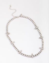 Rhodium Spark Short Necklace - link has visual effect only
