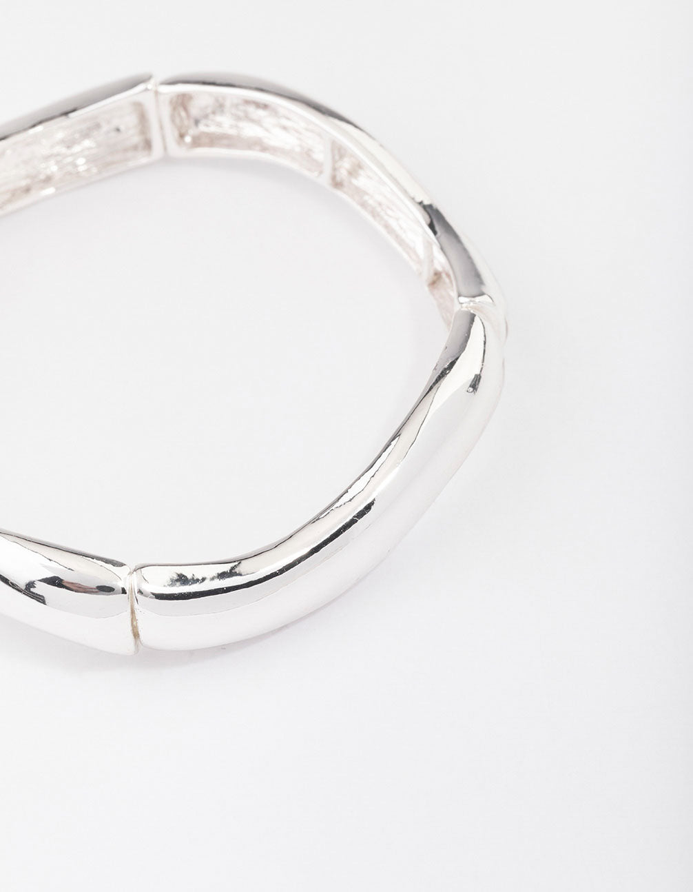 Silver Wavy Stretch Bracelet