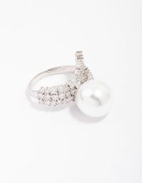 Silver Cubic Zirconia Trail Wrapped Ring - link has visual effect only