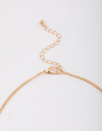 Gold Black Hexagon Diamante Necklace - link has visual effect only