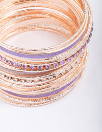 Rose Gold Cup Chain Glitter Bracelet Pack - link has visual effect only