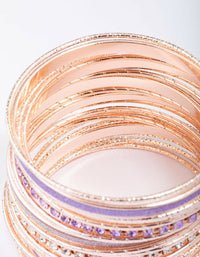 Rose Gold Cup Chain Glitter Bracelet Pack - link has visual effect only