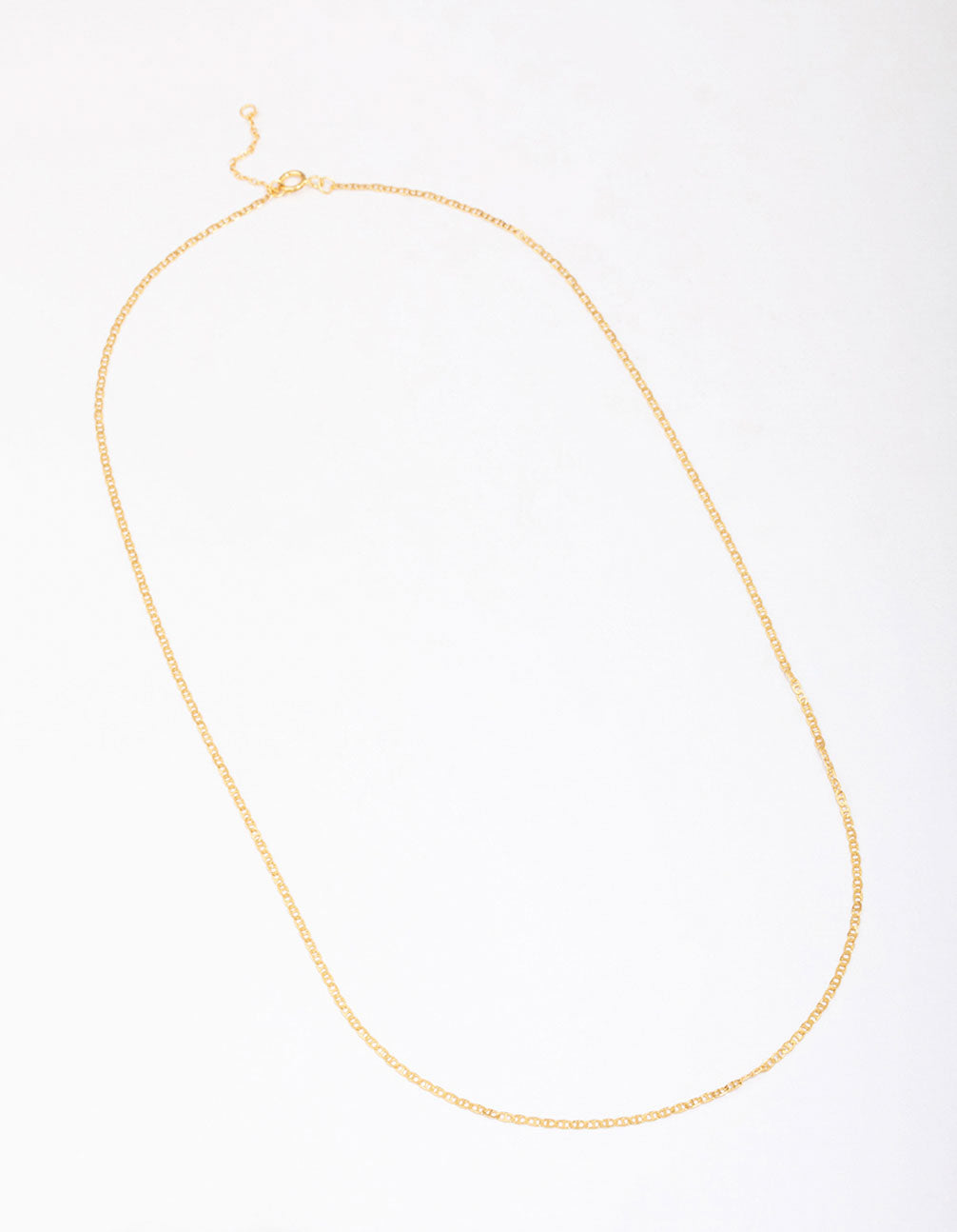 Gold Plated Sterling Silver Long Chain Necklace
