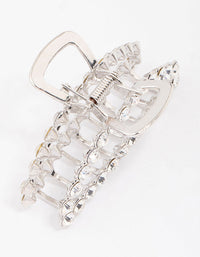 Silver Diamante Arched Hair Claw Clip - link has visual effect only