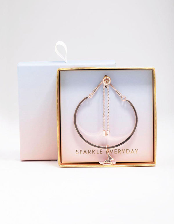 Rose Gold Butterfly Toggle Bracelet