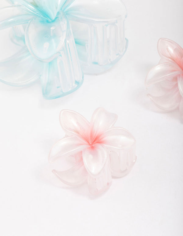 Hibiscus Hair Claw Clip 3-Pack