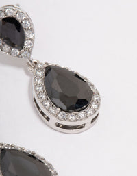 Silver Cubic Zirconia Angelina Drop Earrings - link has visual effect only