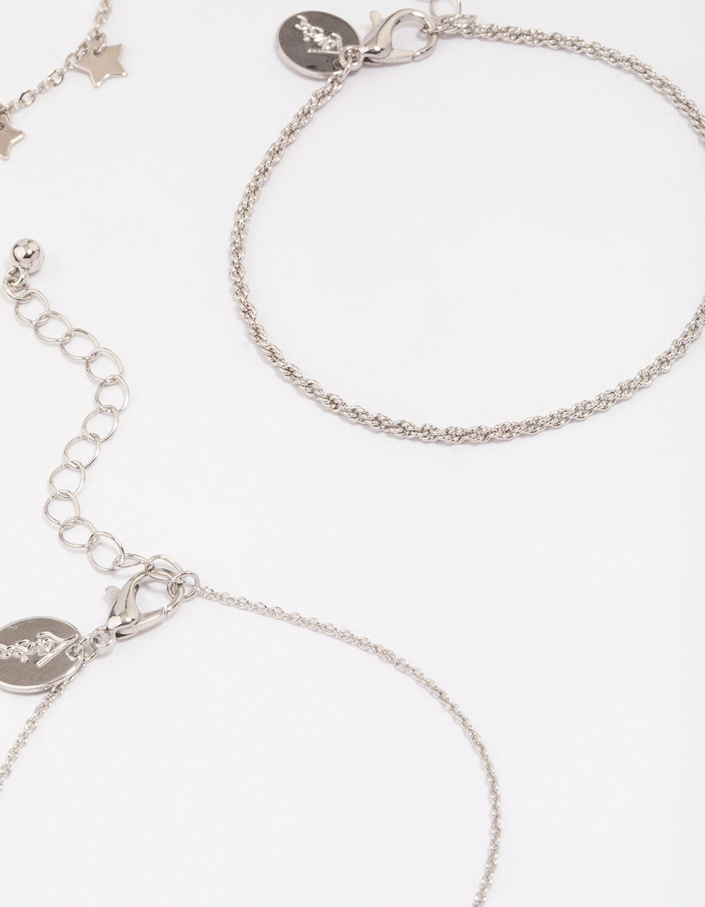Silver Mini Star Bracelet 4-Pack