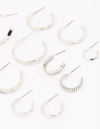 Silver Multi Hoop Earring 6-Pack - link has visual effect only