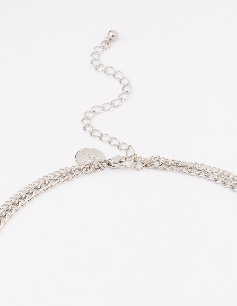 Silver Layered Circle Necklace
