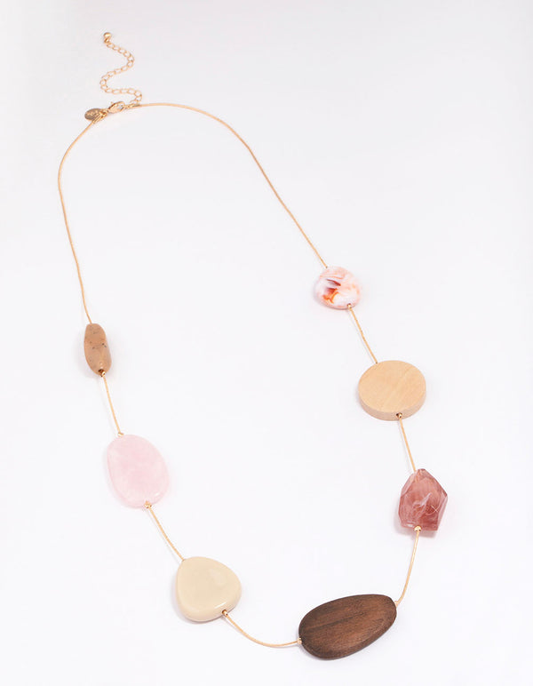 Gold Large Round Circle Chain Necklace