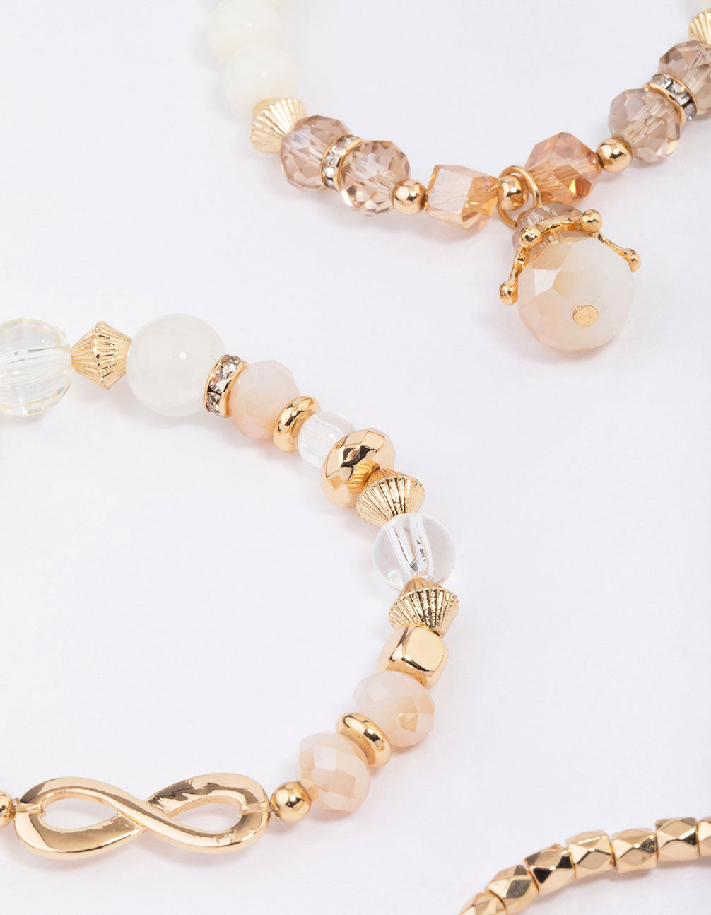 Gold Infinity Stretch Bracelet 4-Pack