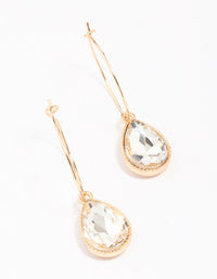 Gold Pear Halo Drop Earrings - link has visual effect only