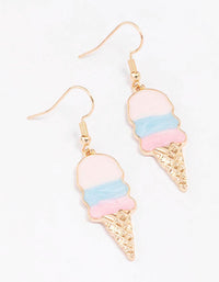 Gold Ice Cream Drop Earrings - link has visual effect only