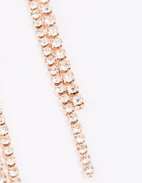 Rose Gold Double Row Cupchain Drop Earrings - link has visual effect only