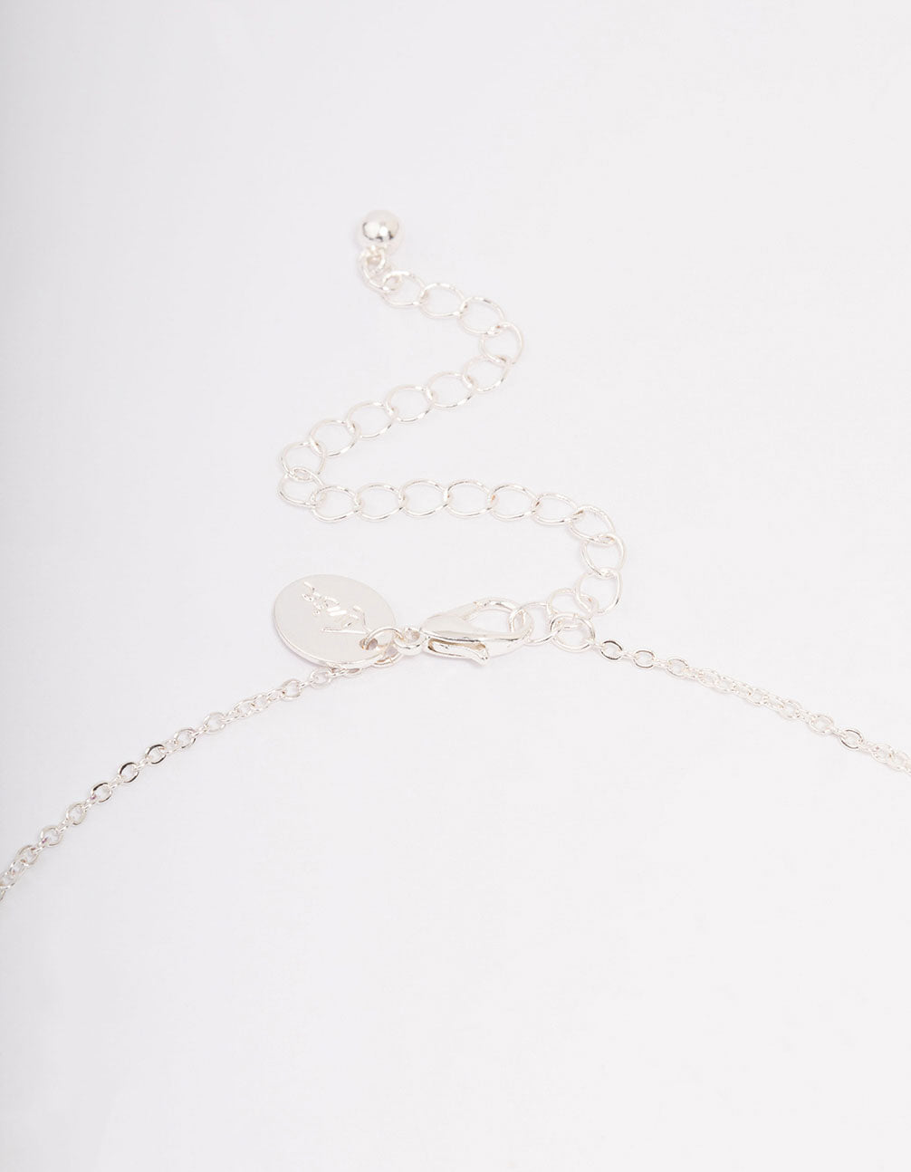 Silver Plated Cubic Zirconia Baguette Cross Pendant Necklace