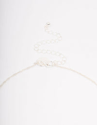 Silver Plated Diamante Cross Pendant Necklace & Stud Earring Set - link has visual effect only