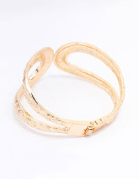 Gold Hammered Hinge Bangle - link has visual effect only