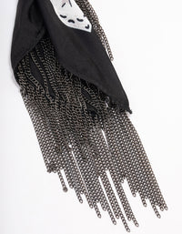 Gunmetal Star Western Fringe Scarf - link has visual effect only