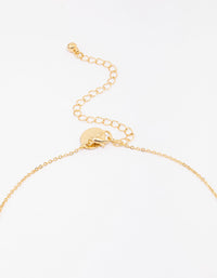Gold Plated Cubic Zirconia Dolce Cross Pendant Necklace - link has visual effect only