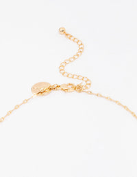 Gold Plated Cable Cross Lariat Necklace - link has visual effect only