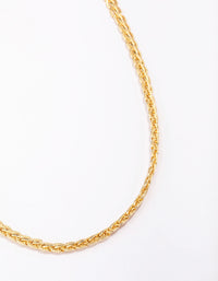 Gold Plated Braided Chain Necklace - link has visual effect only