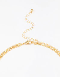 Gold Plated Braided Chain Necklace - link has visual effect only