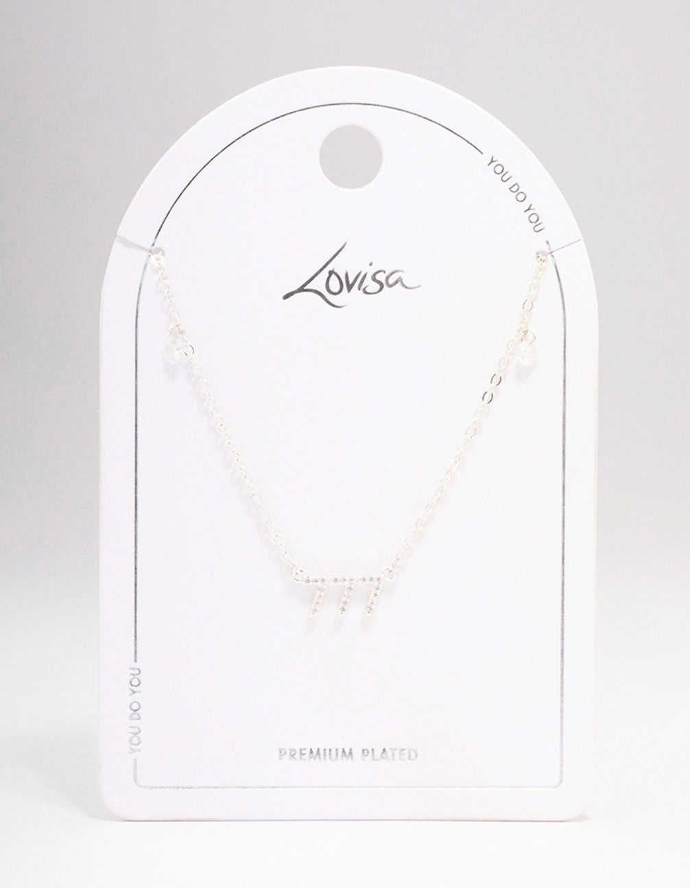 Silver Plated 777 Angel Number Cubic Zirconia Chain Necklace