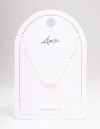 Silver Plated 777 Angel Number Cubic Zirconia Chain Necklace - link has visual effect only